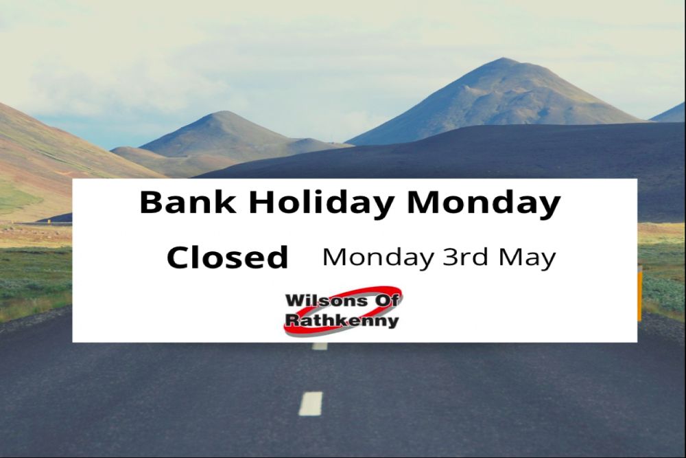 Closed Bank Holiday - 3rd May 2021